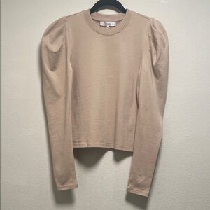 Frame Denim Beige Long Sleeve Top